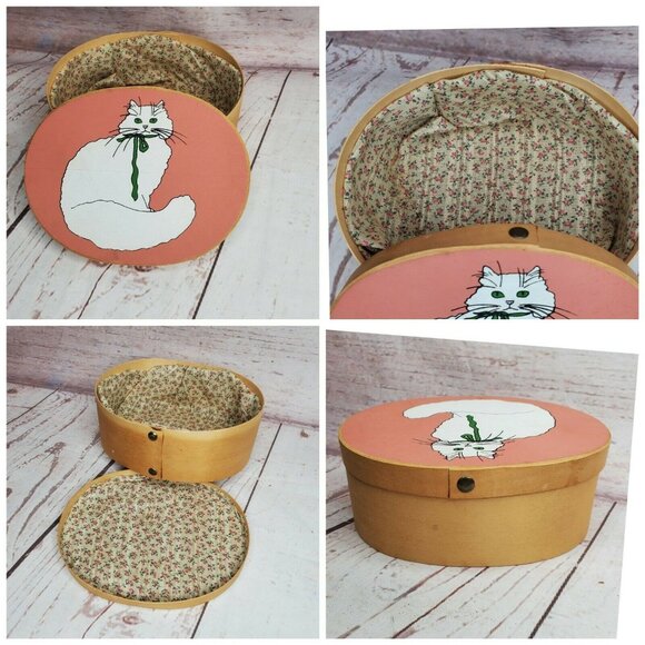 Cat Logo Wooden Storage Box – Stylish, Durable, and Decorative Organizer - Picture 2 of 11